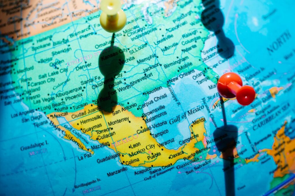 Oceania and North America countries