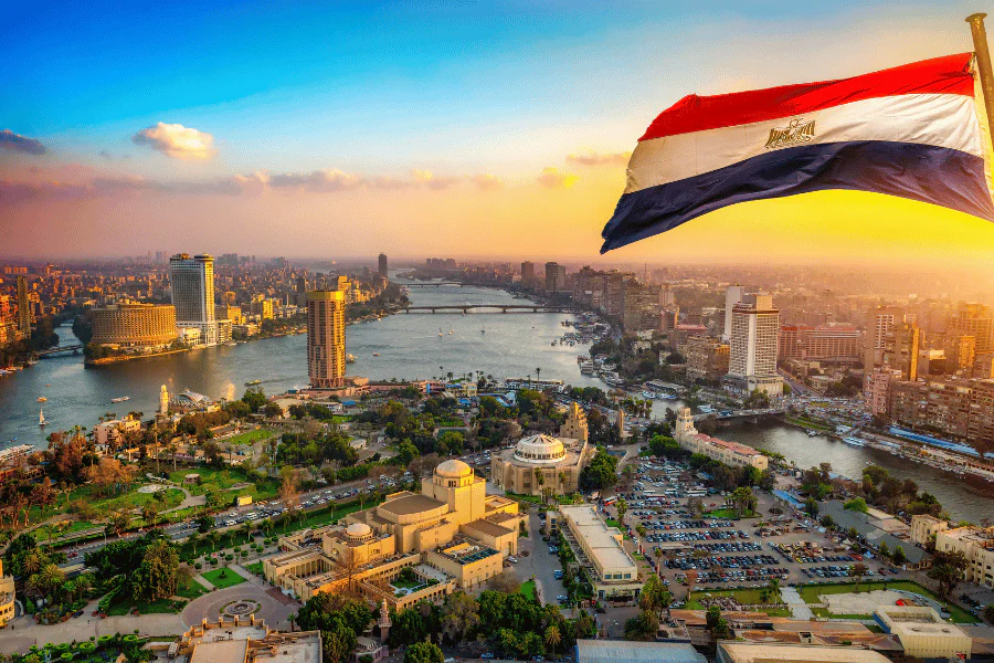 Serapeum Tours local expert guide showing Cairo Nile view and Cairo Tower