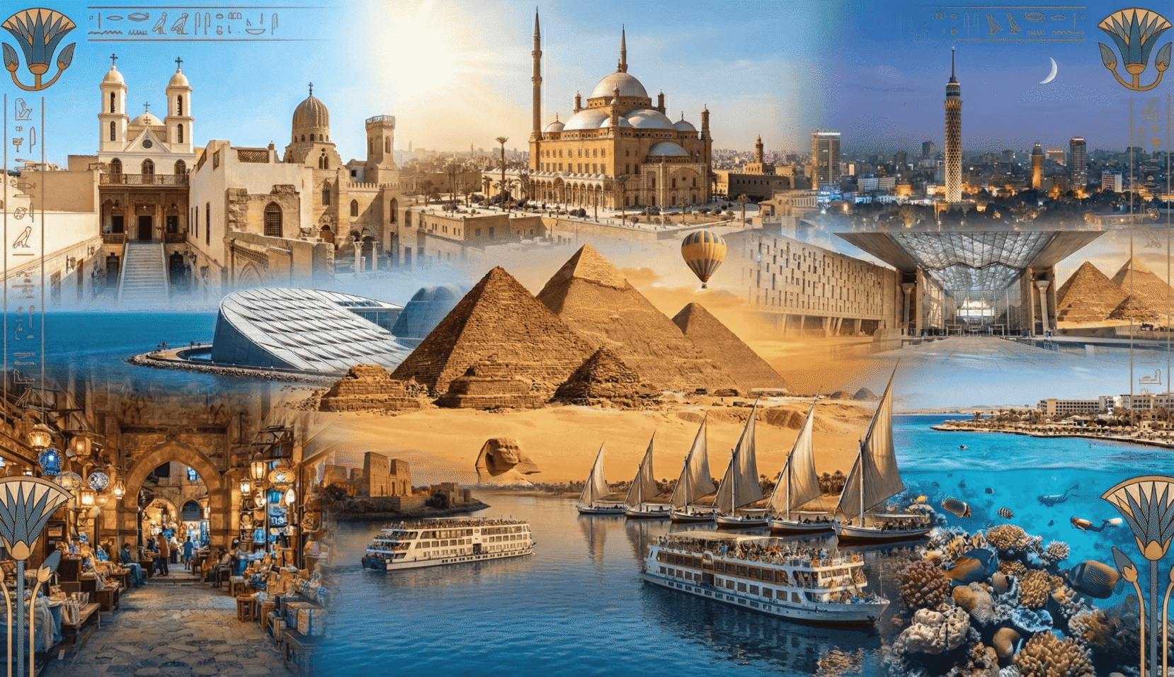 Things to do in Cairo Egypt travel guide showing top attractions