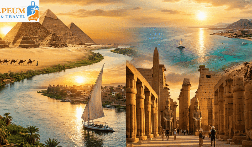10 days in Egypt itinerary showing Cairo Luxor Aswan and Red Sea highlights