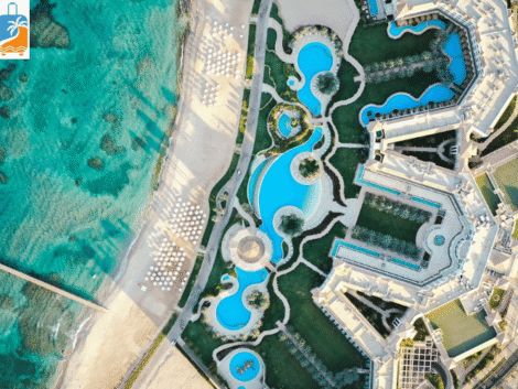 Hurghada travel guide featured image showing Red Sea coast resorts and turquoise water in Egypt