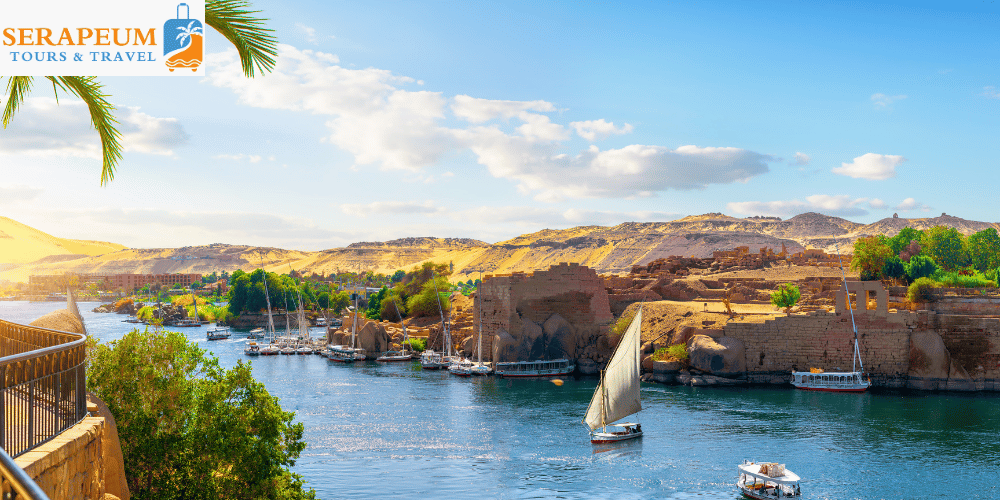 Nile river view in Aswan Egypt itinerary
