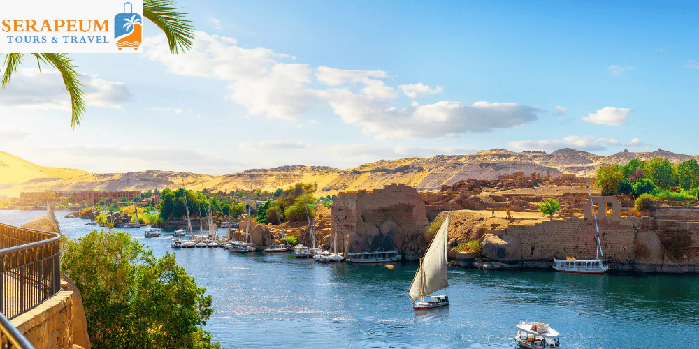 10 Days in Egypt Itinerary: Cairo, Luxor, Aswan & Red Sea Nile river view in Aswan Egypt itinerary