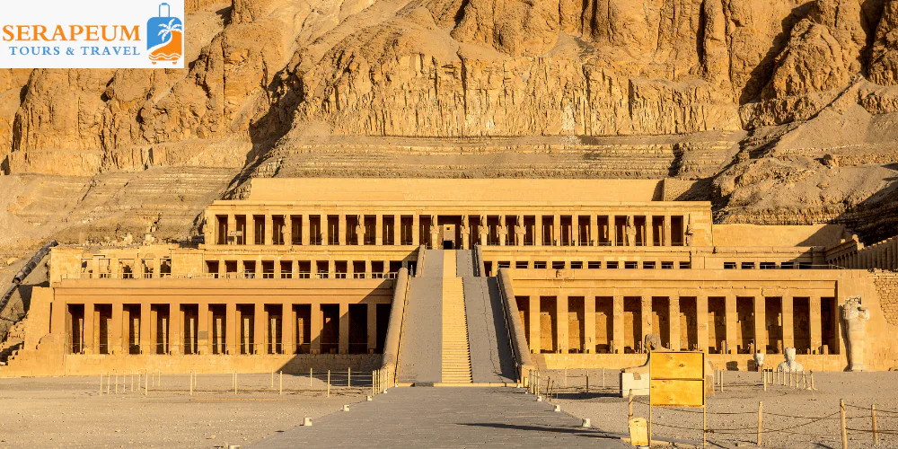 Luxor Travel Guide: Temples, Tombs & Tips for First-Time Visitors Terraced Temple of Hatshepsut built into cliffs in Luxor