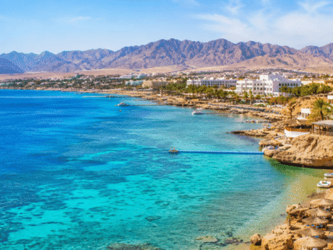 Sharm El Sheikh Red Sea coastline and resorts