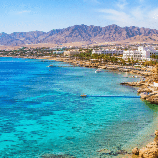 Sharm El Sheikh Red Sea coastline and resorts