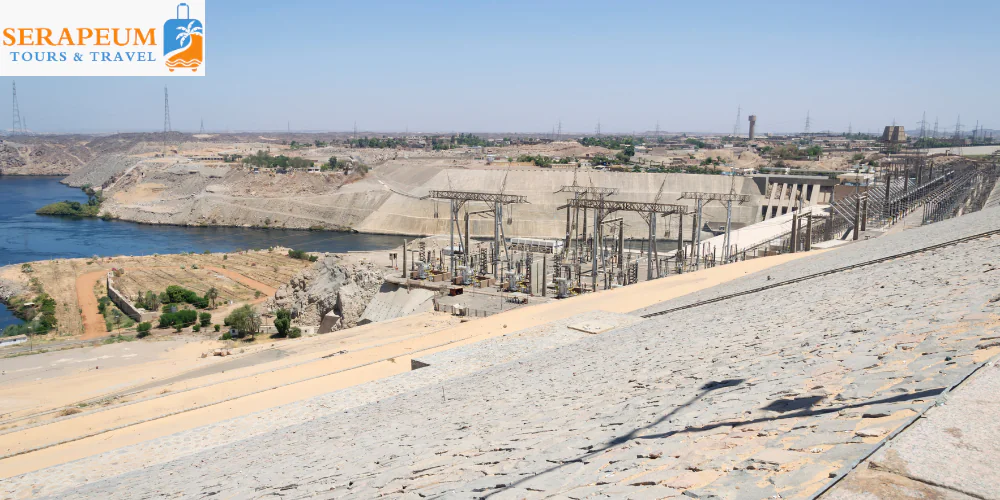 The Aswan High Dam overlooking Lake Nasser