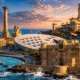 Alexandria Egypt with Qaitbay Citadel and Mediterranean Sea
