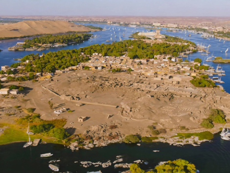 Travel Blog Panoramic view of Aswan on the Nile River