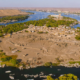 Panoramic view of Aswan on the Nile River