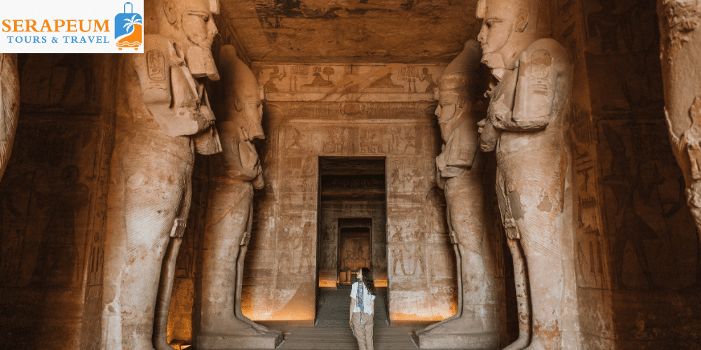 Interior of the Great Temple of Ramses II at Abu Simbel